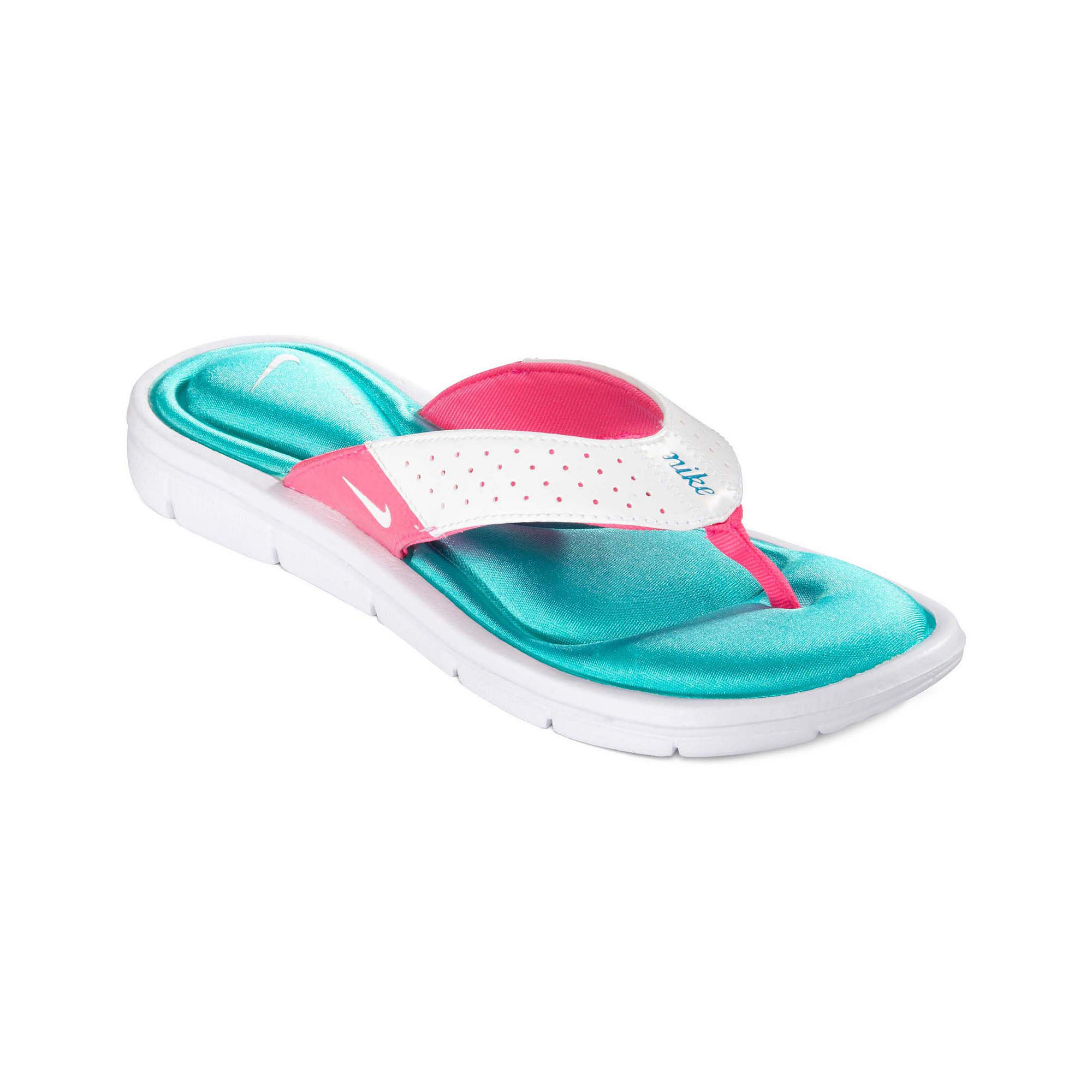 Upc 886551551778 Nike Comfort Thong White Turquoise Pink