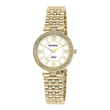 Armitron® Now® Womens Textured Gold-Tone Bracelet Watch