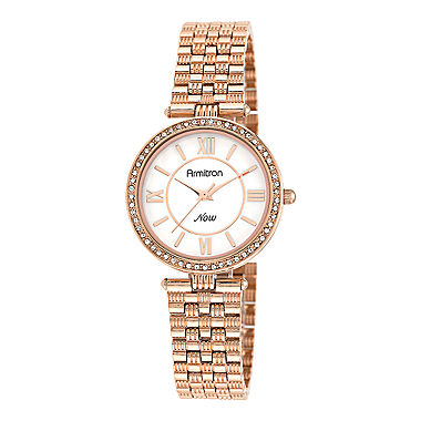 Armitron® Now® Womens Textured Rose-Tone Bracelet Watch