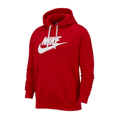 red nike zip up hoodie mens