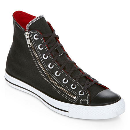 leather zipper converse