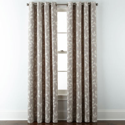 JCPenney Home™ Quinn Leaf GrommetTop Curtain Panel JCPenney