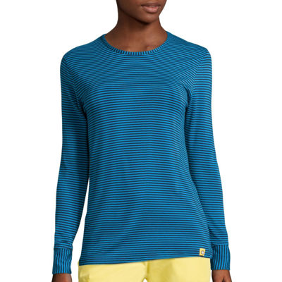 WonderWink Womens Long Sleeve Striped Tee WonderWink Womens Long Sleeve Striped Tee