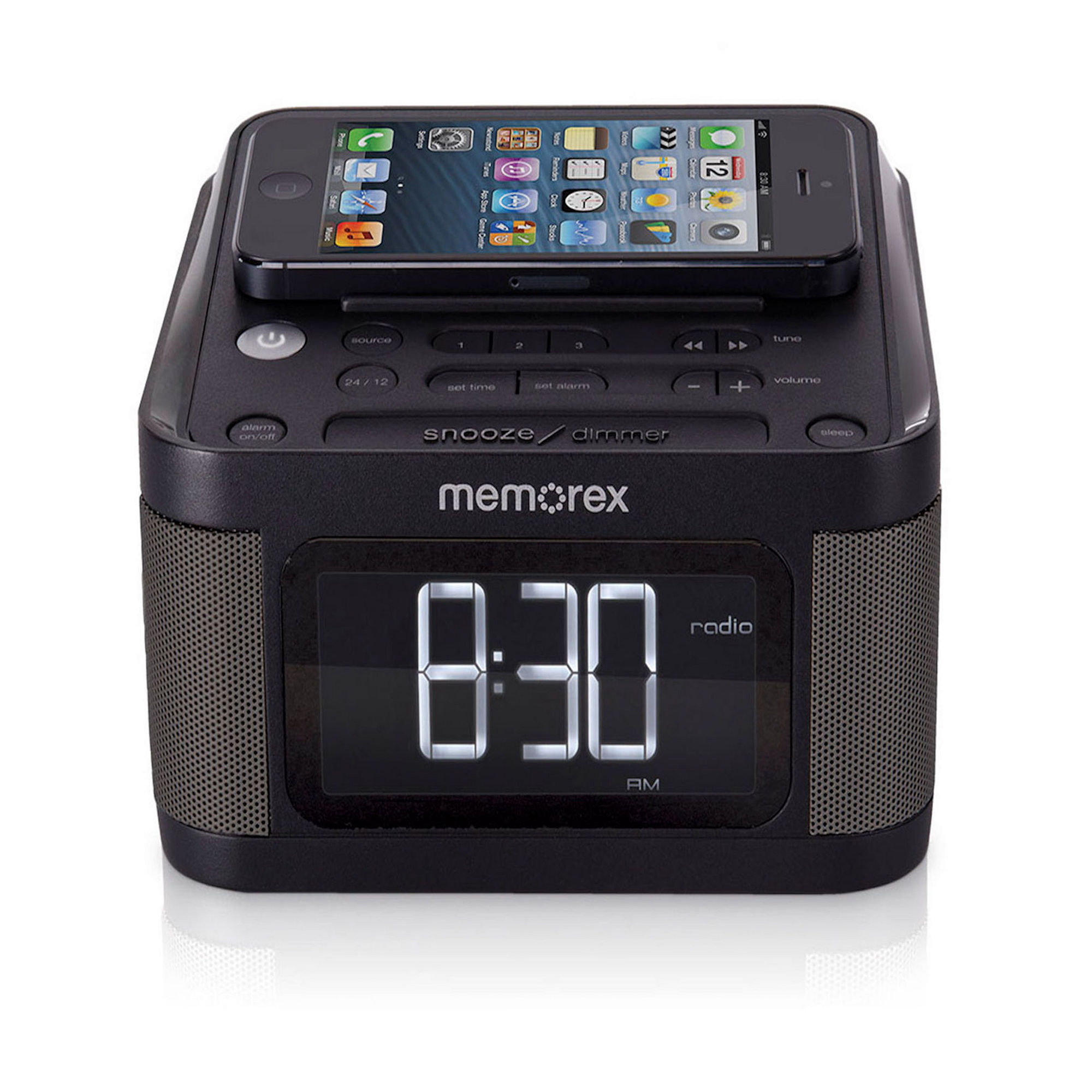 Memorex MC8431 Alarm Clock with Dual USB Ports