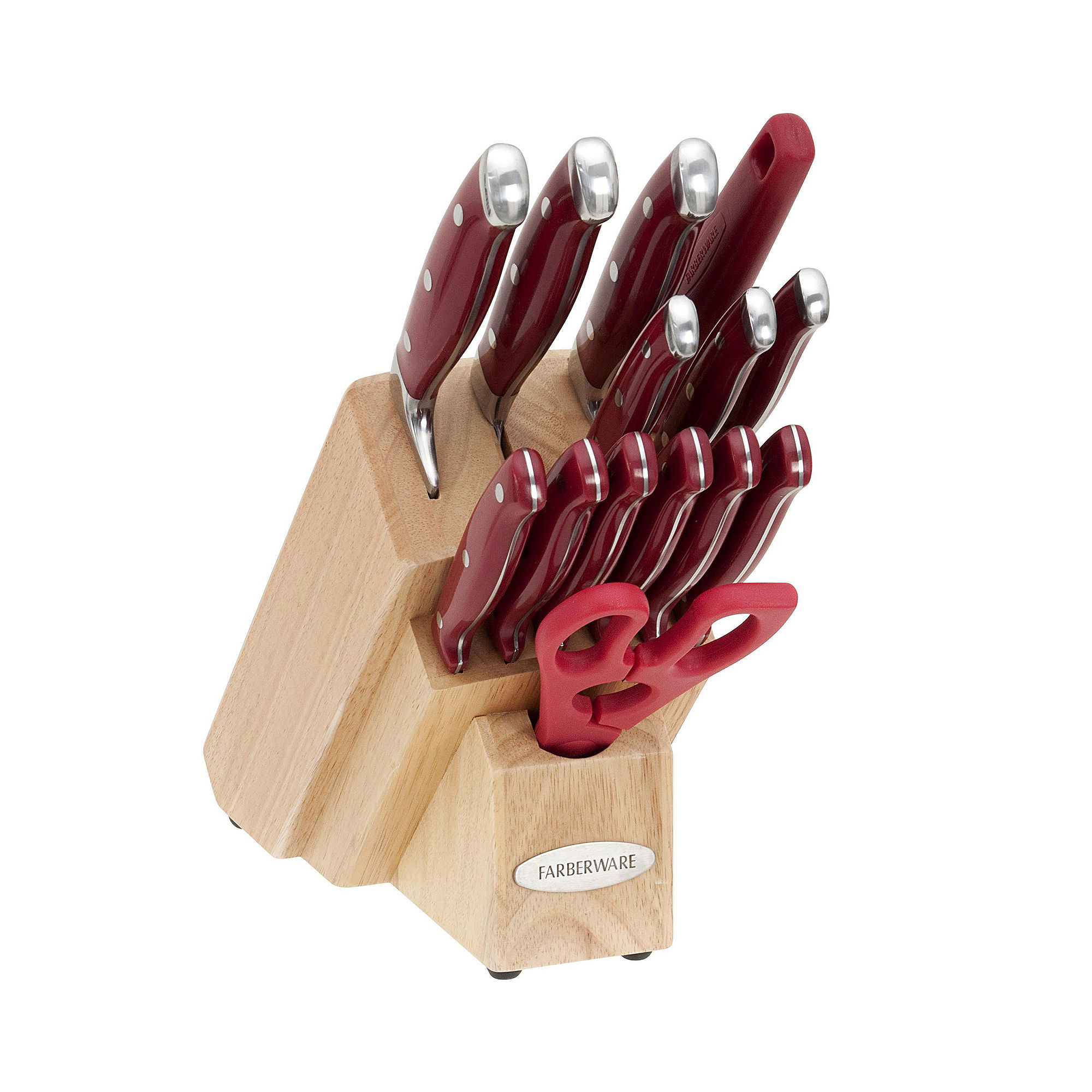 UPC 045908038342 product image for Farberware 15-pc. Red Forged Knife Set | upcitemdb.com