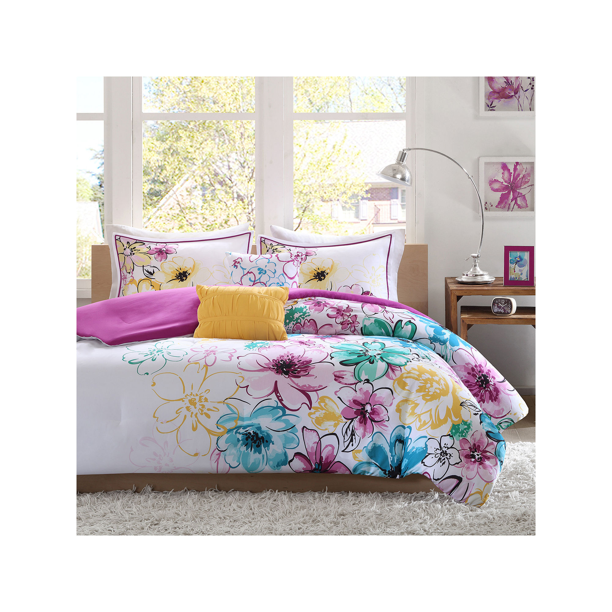 Intelligent Design Ashley Floral Comforter Set