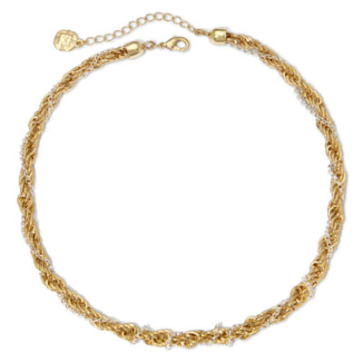 Gold Tone & Silver Tone Rope Collar Necklace