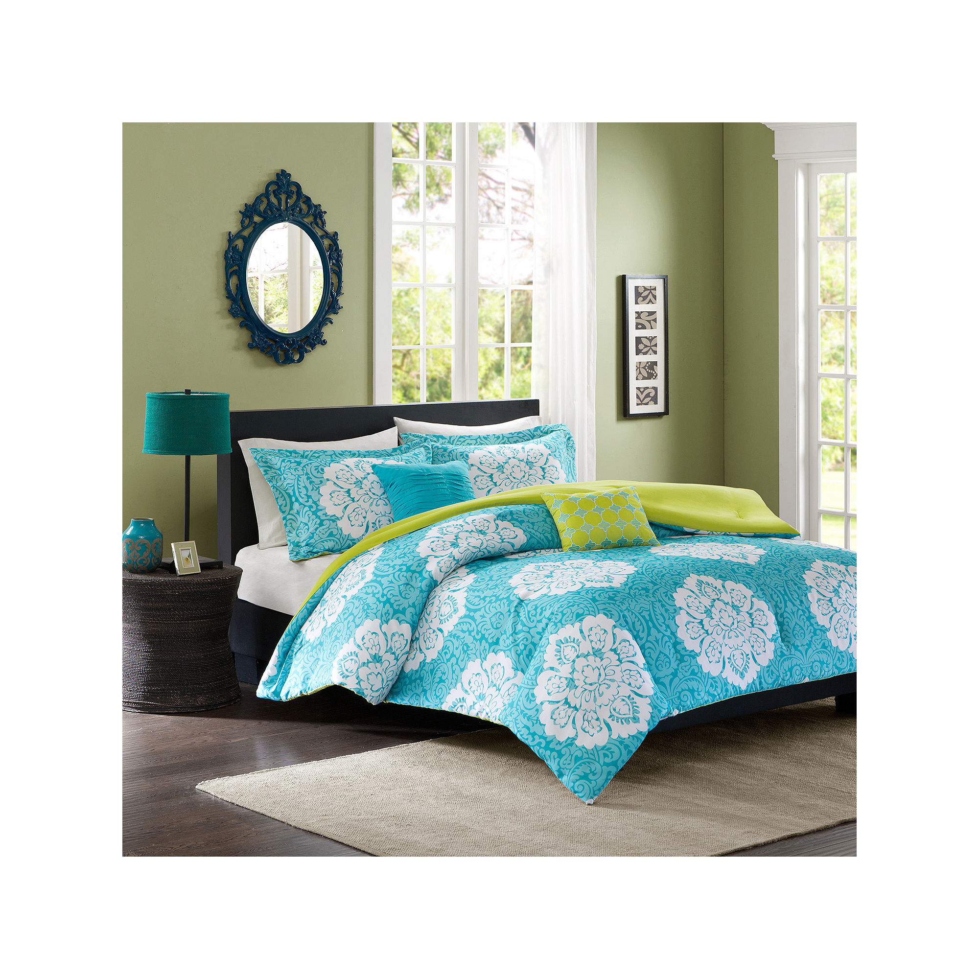 Intelligent Design Liliana Damask Comforter Set