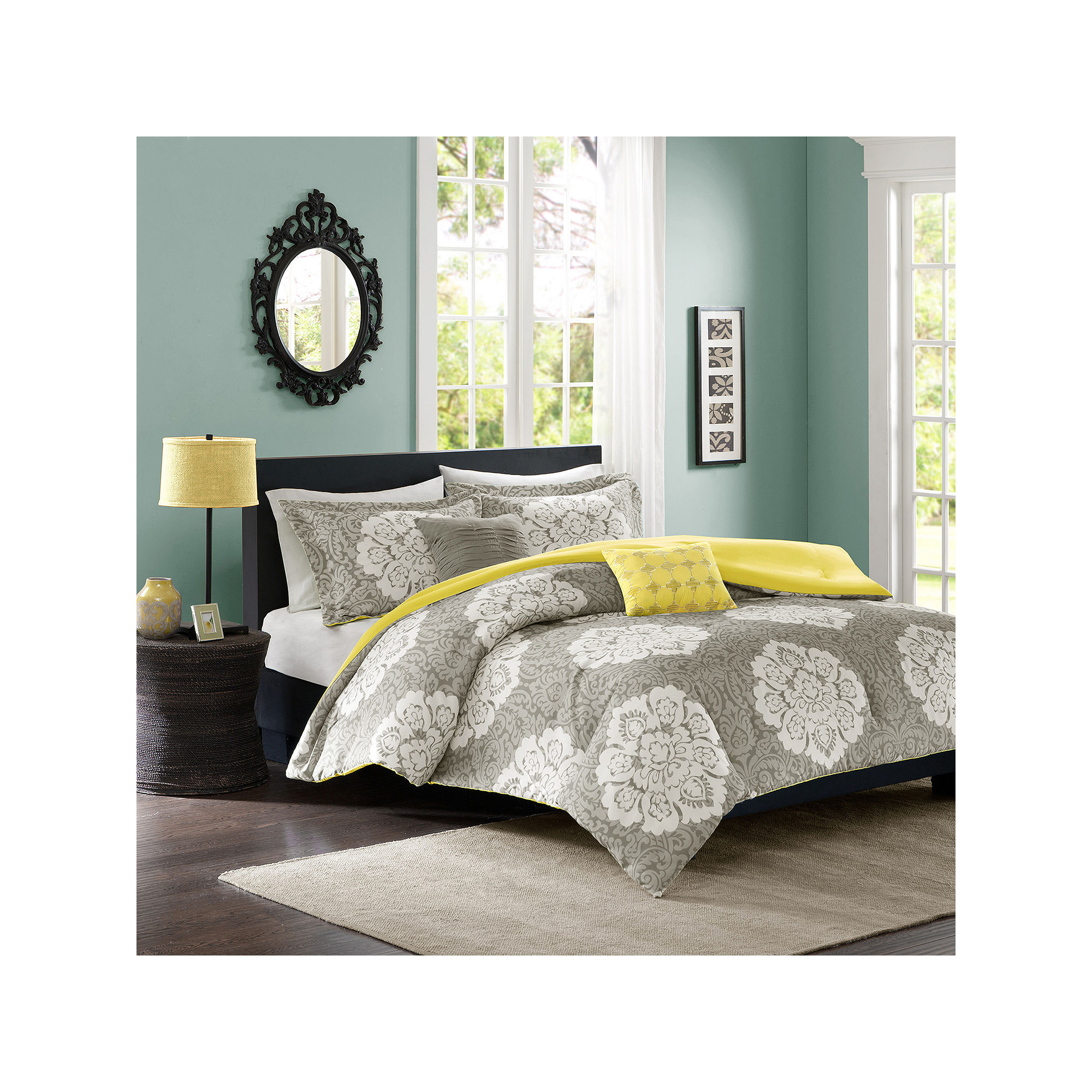 Intelligent Design Ciara Damask Comforter Set