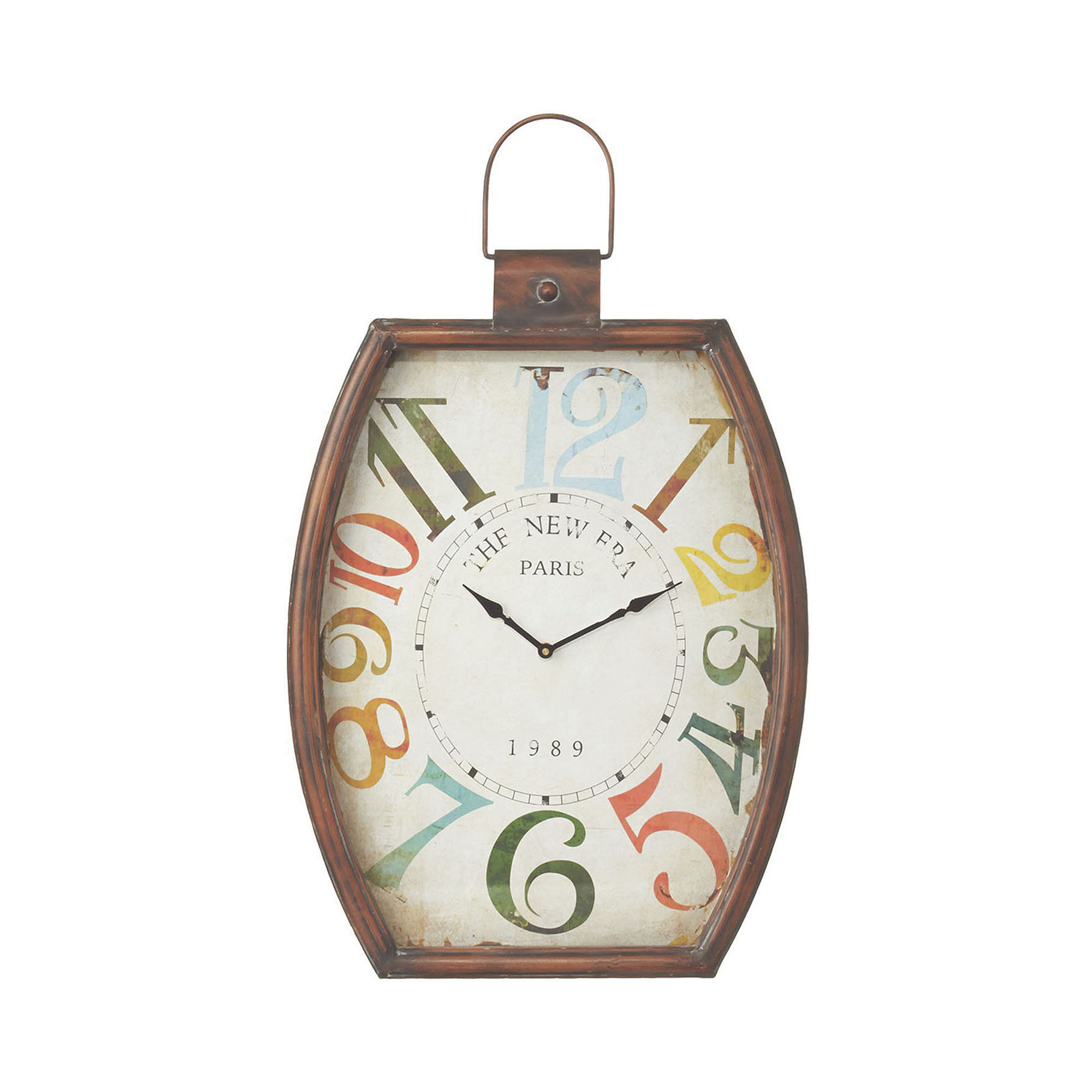 UPC 738449253571 product image for Distressed Colorful Numbers Wall Clock | upcitemdb.com