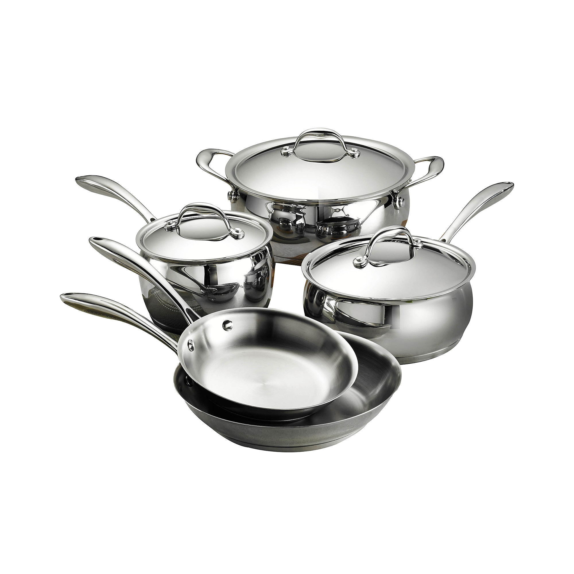 Tramontina Gourmet Domus 8-pc. 18\/10 Stainless Steel Induction-Ready Cookware Set