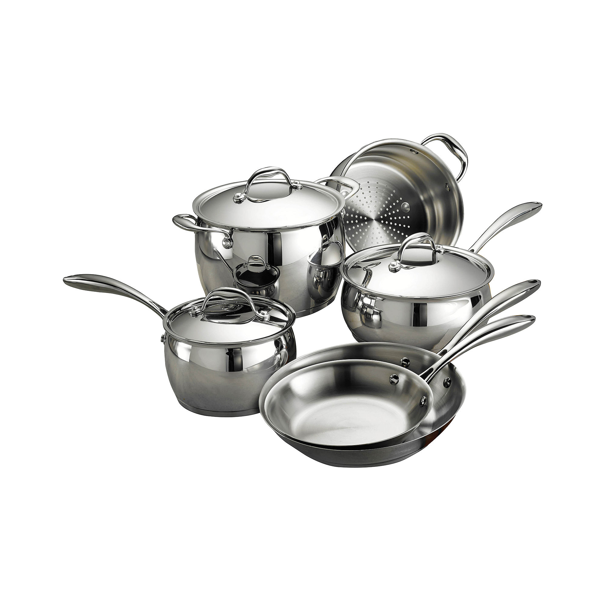 Tramontina Gourmet Domus 9-pc. 18\/10 Stainless Steel Induction-Ready Cookware Set