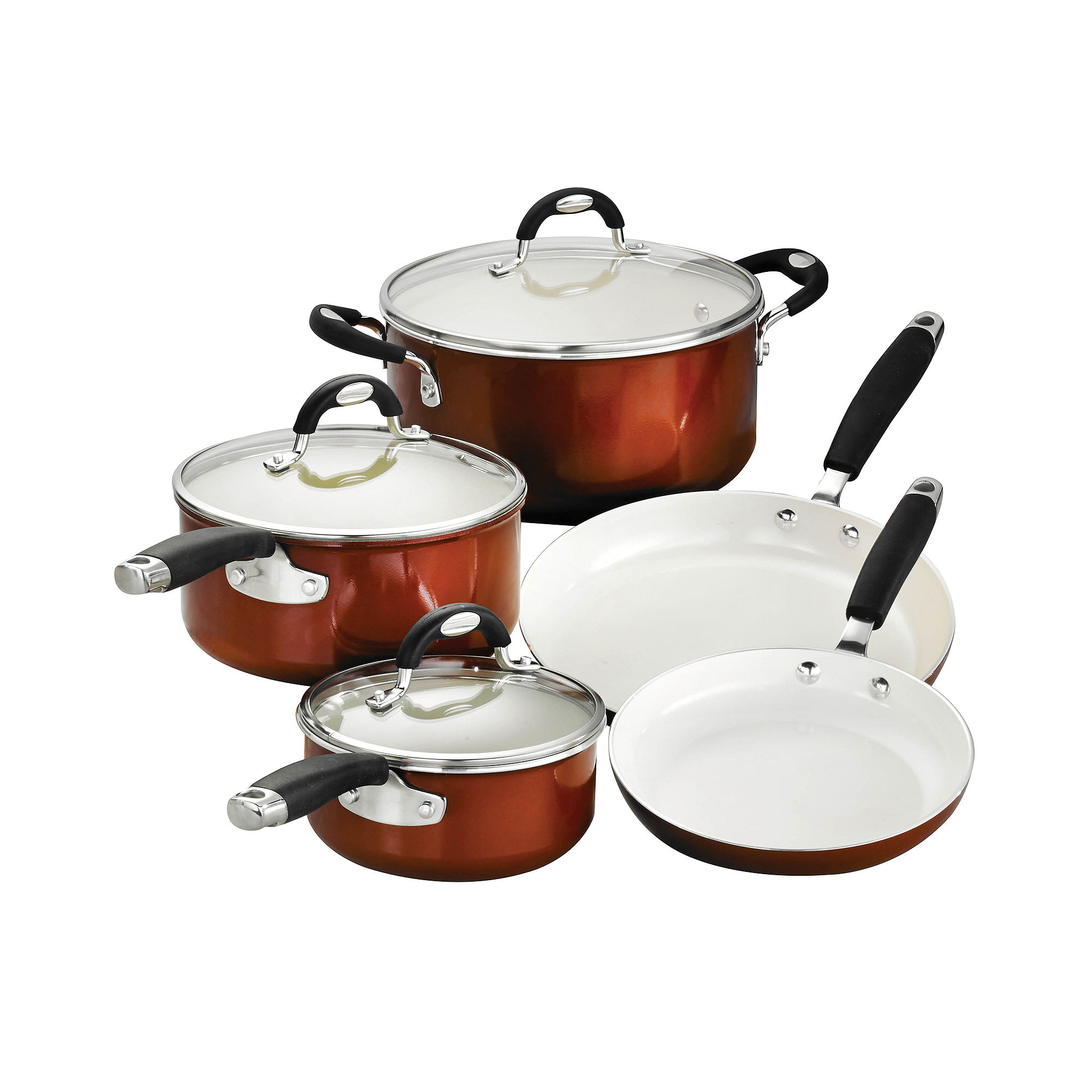 Tramontina Style Ceramica 8-pc. Metallic Copper Cookware Set