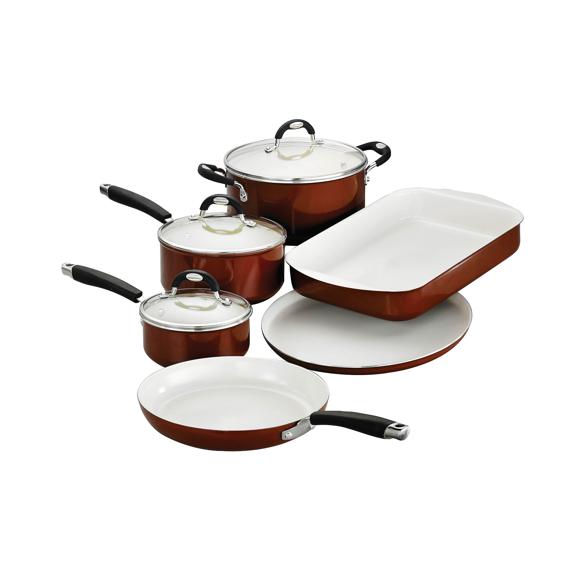 Tramontina Style Ceramica 9-pc. Metallic Copper Cookware and Bakeware Set