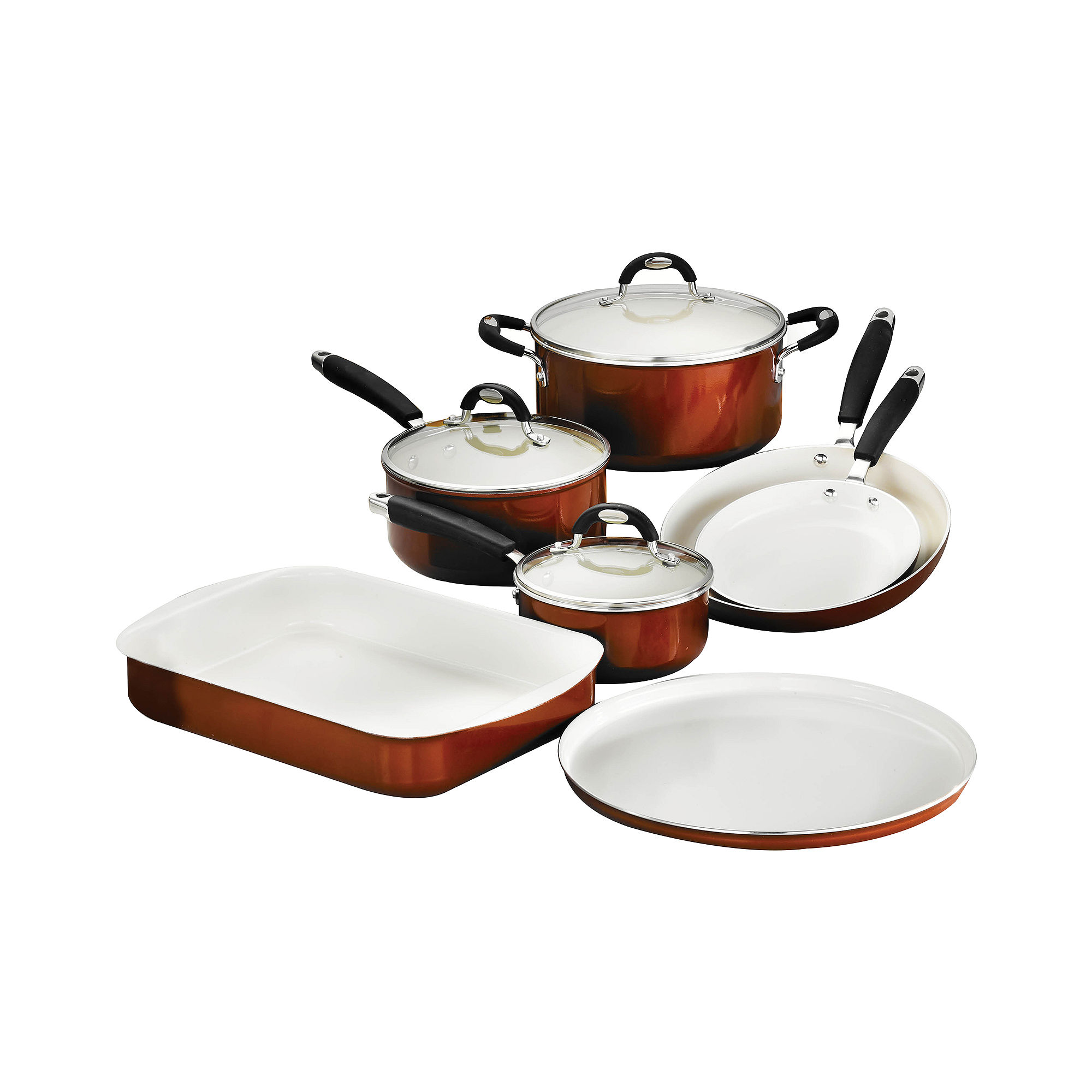 Tramontina Style Ceramica 10-pc. Metallic Copper Cookware and Bakeware Set