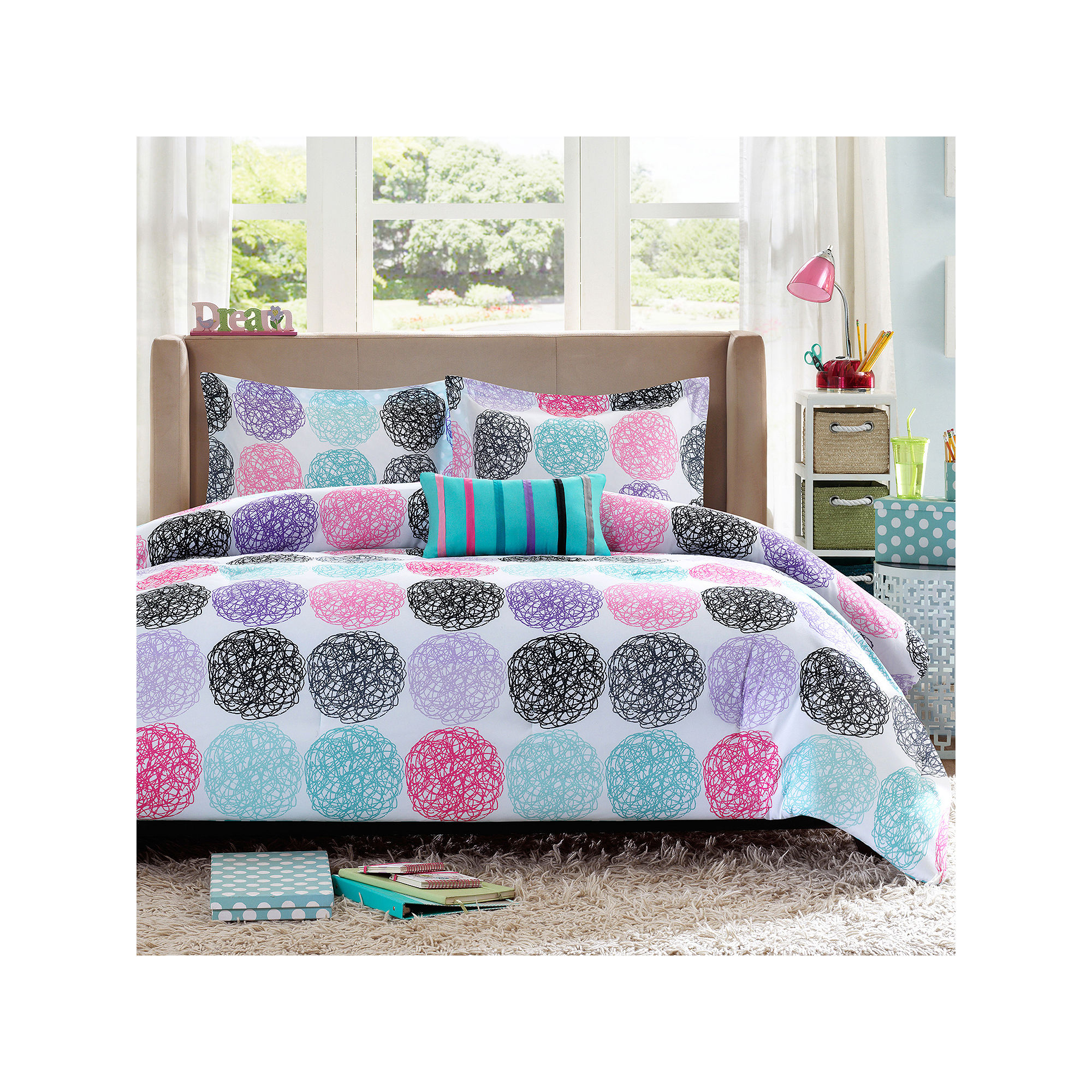 Mi Zone Audrina Polka Dot Comforter Set