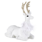 White Frost Sitting Reindeer Figurine