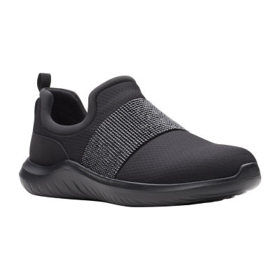 clarks womens black sneakers