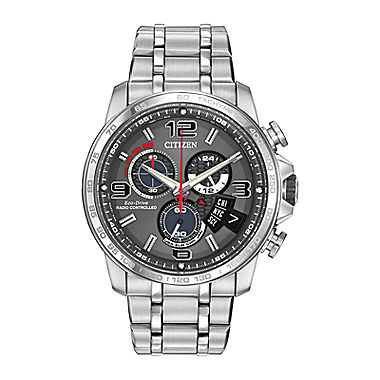 Cheap Citizen® Eco-Drive® Chrono-Time A-T Mens Silver-Tone Watch - Review Men's Watches 2015