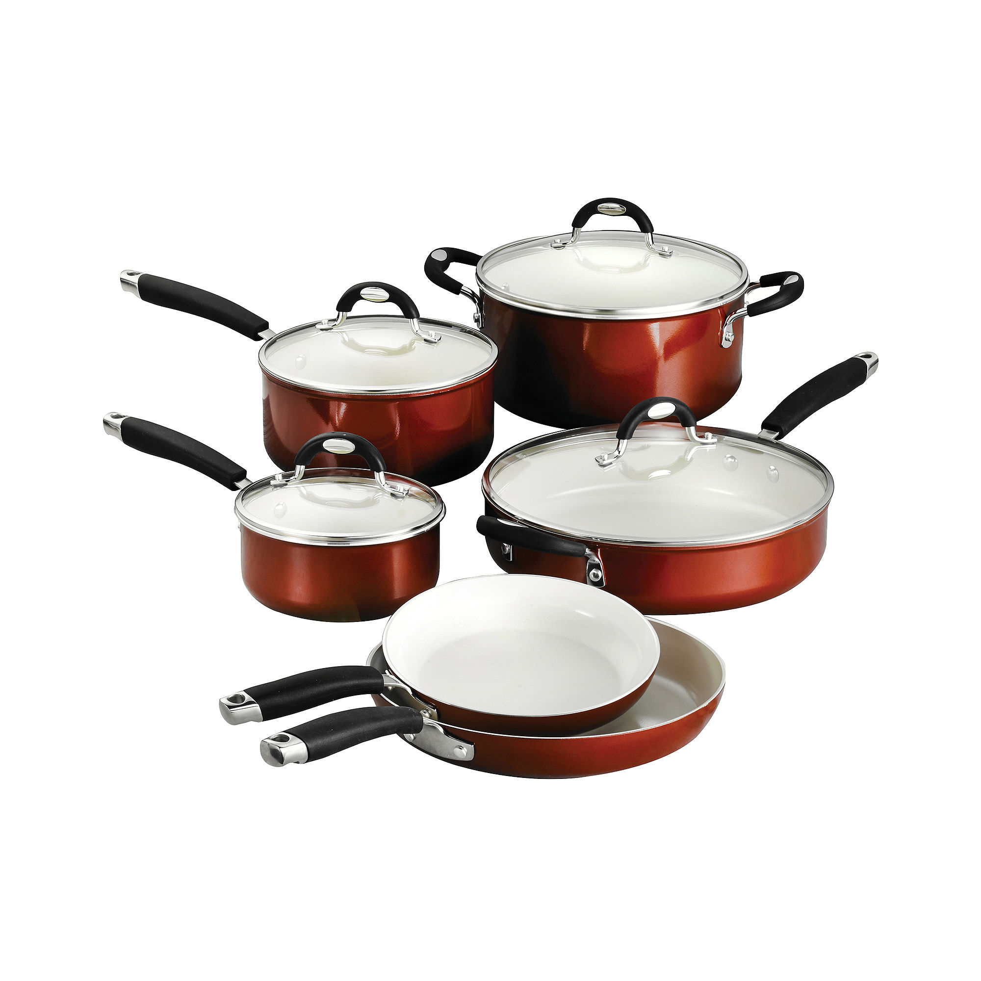 Tramontina Style Ceramica 10-pc. Metallic Copper Cookware Set