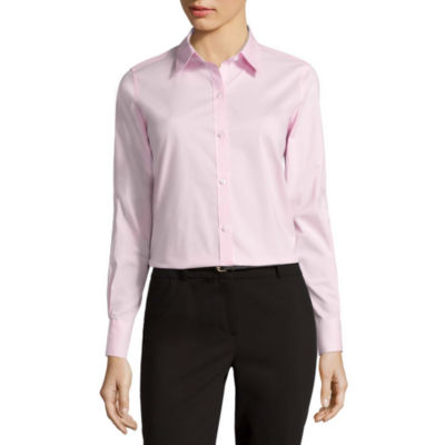 jcpenney white dress shirt womens