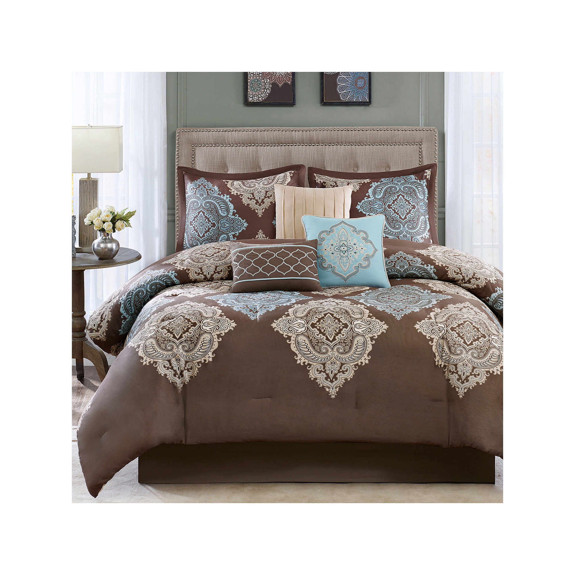 Cheap Madison Park Barnett 7 Pc Comforter Set Limited Bedding Sets Store