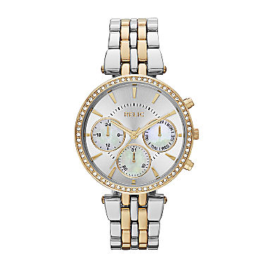 Relic® Ella Womens Two-Tone & Crystal-Accent Watch