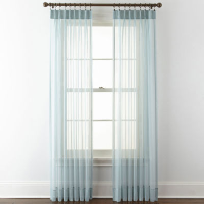 JCPenney Home Lisette Pinch Pleat Calvary Blue 96" x 45" Curtains Drapes