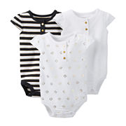 Carter’s® 3-pk. Cap-Sleeve Fashion Knit Bodysuits – Girls newborn-24m