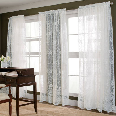 Jcpenney Home Shari Lace Rod Pocket Sheer Panel Jcpenney