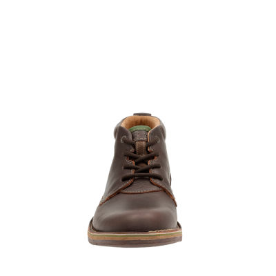 clarks edgewick mid brown oily