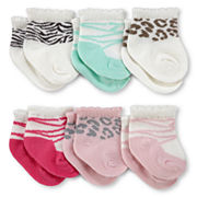 Carter's® 6-pk. Terry Animal Socks - Girls
