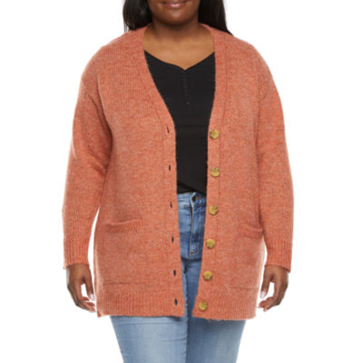 a.n.a Plus Womens Long Sleeve Button Cardigan - JCPenney