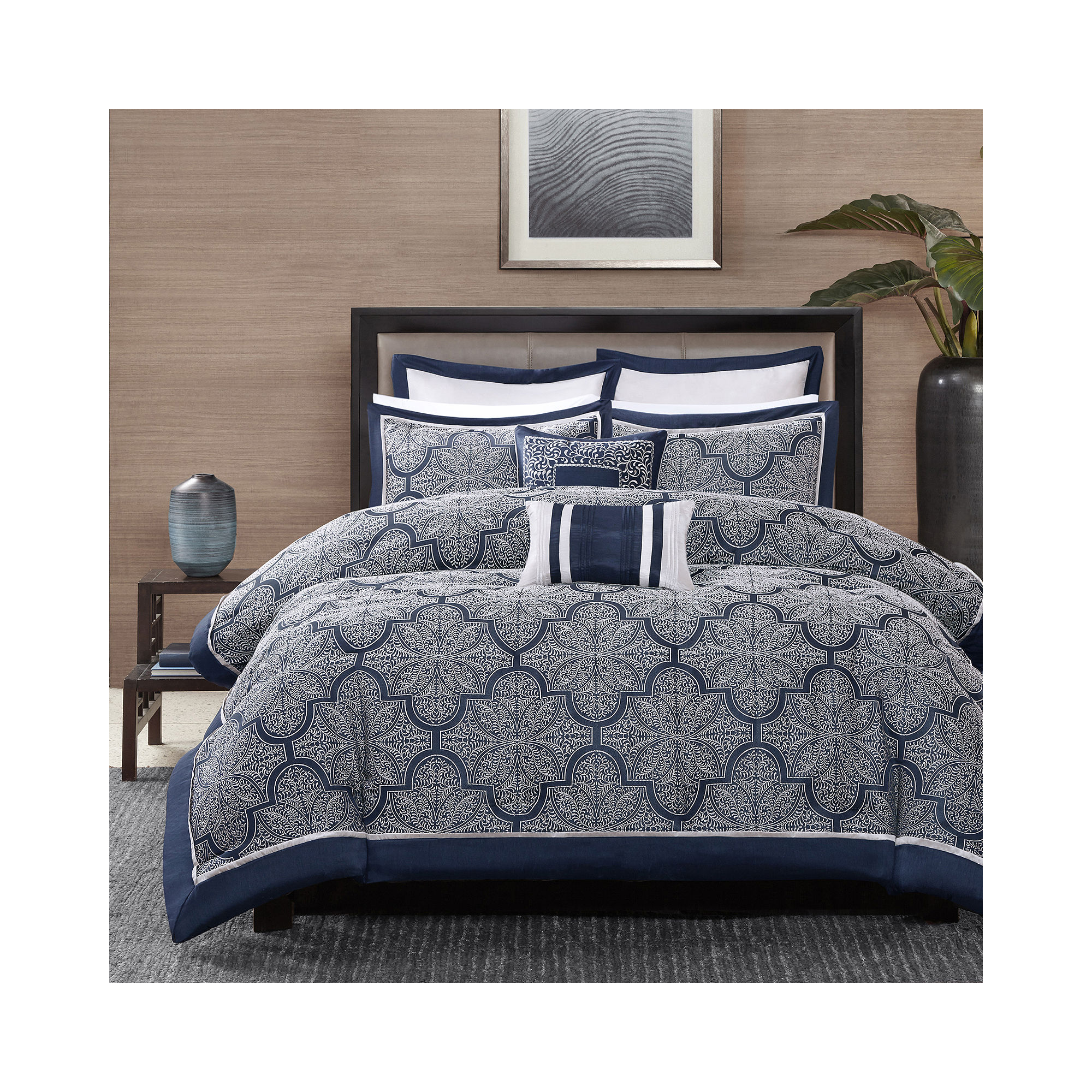 Madison Park Barrett 8-pc. Jacquard Comforter Set