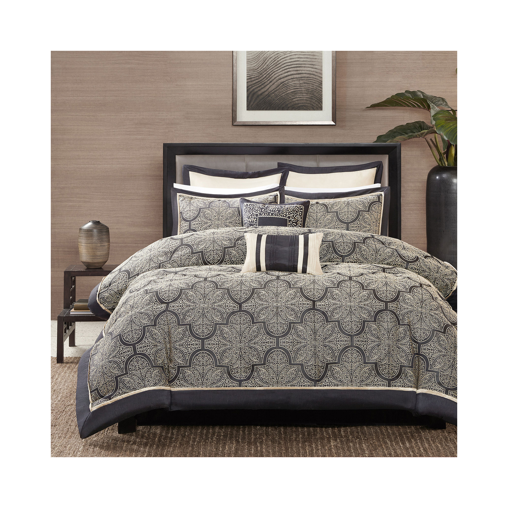 Madison Park Burton 8-pc. Jacquard Comforter Set