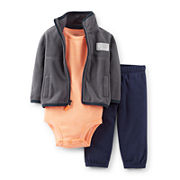 Carter’s® 3-pc. Microfleece Cardigan, Bodysuit and Pants Set – Boys newborn-24m