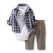 Carter’s® 3-pc. Plaid Shirt, Bodysuit and Corduroy Pants Set – Boys newborn-24m