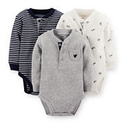 Carter’s® 3-pk. Long-Sleeve Henley Thermal Bodysuits – Boys newborn-24m