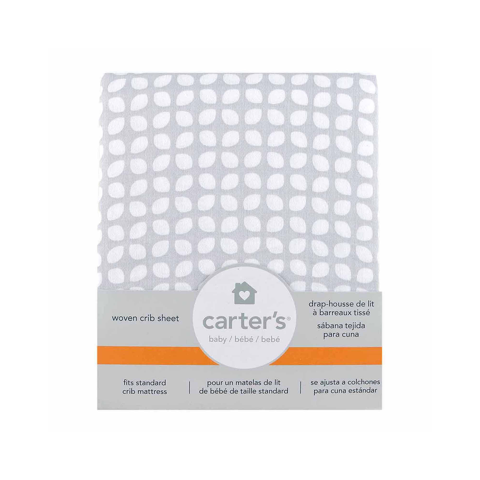 UPC 022266128724 product image for Carter's Fitted Woven Crib Sheet - Gray Tile | upcitemdb.com