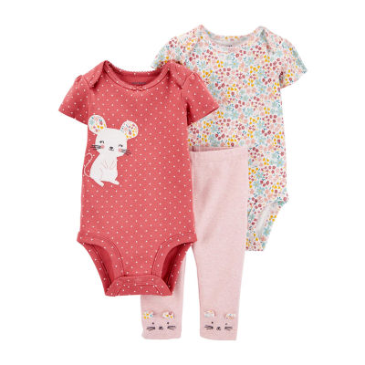 Carter S Baby Girls 3 Pc Baby Clothing Set Jcpenney