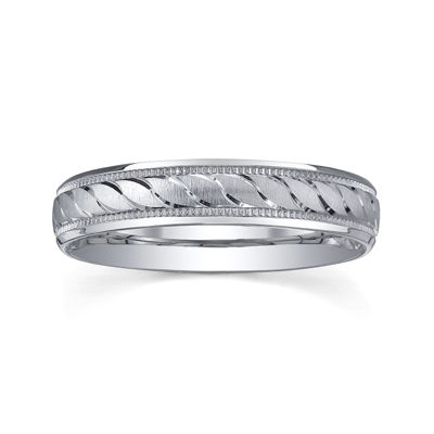 Jewels By Lux Sterling Silver 4mm Comfort Fit Band