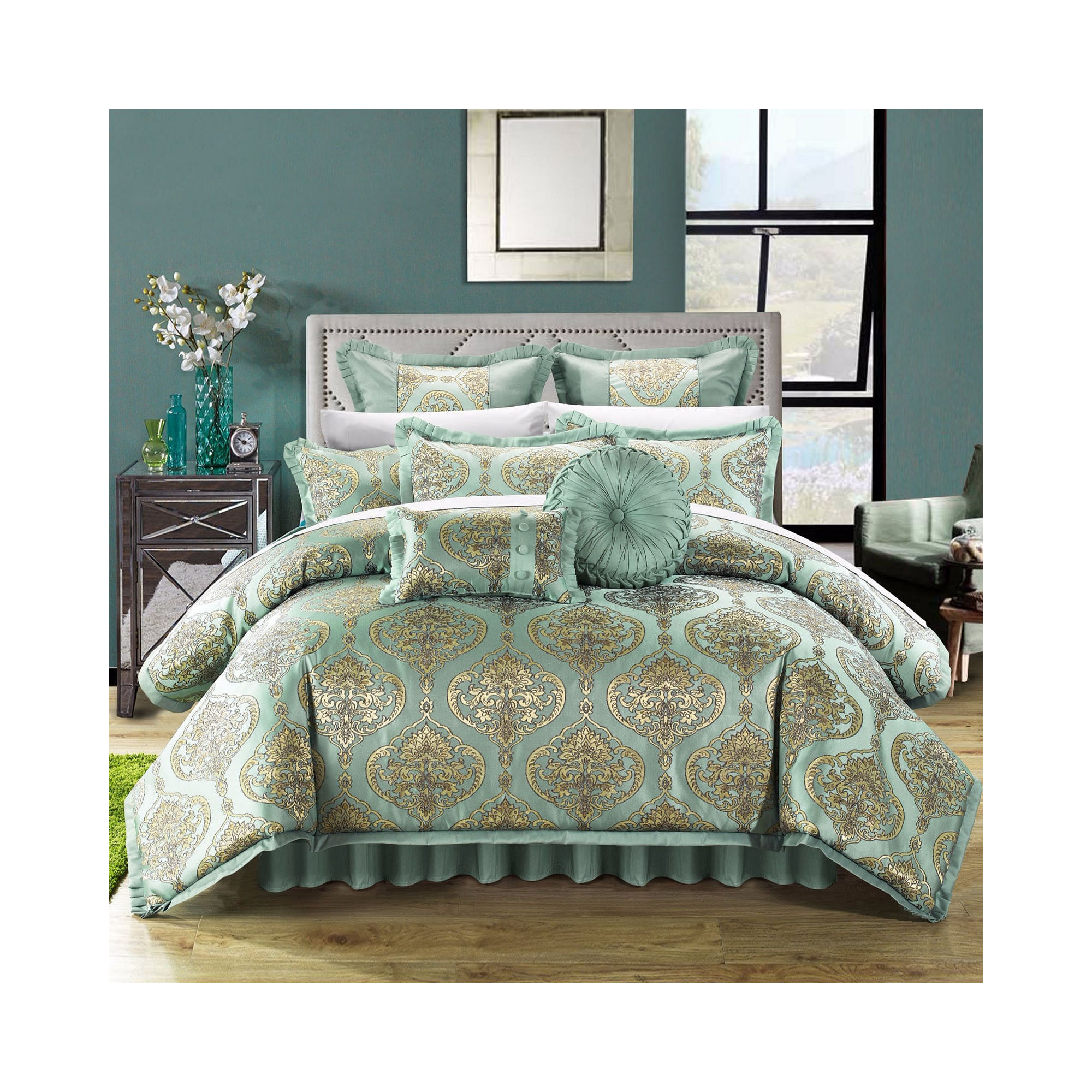 Chic Home Como 9-pc. Jacquard Comforter Set