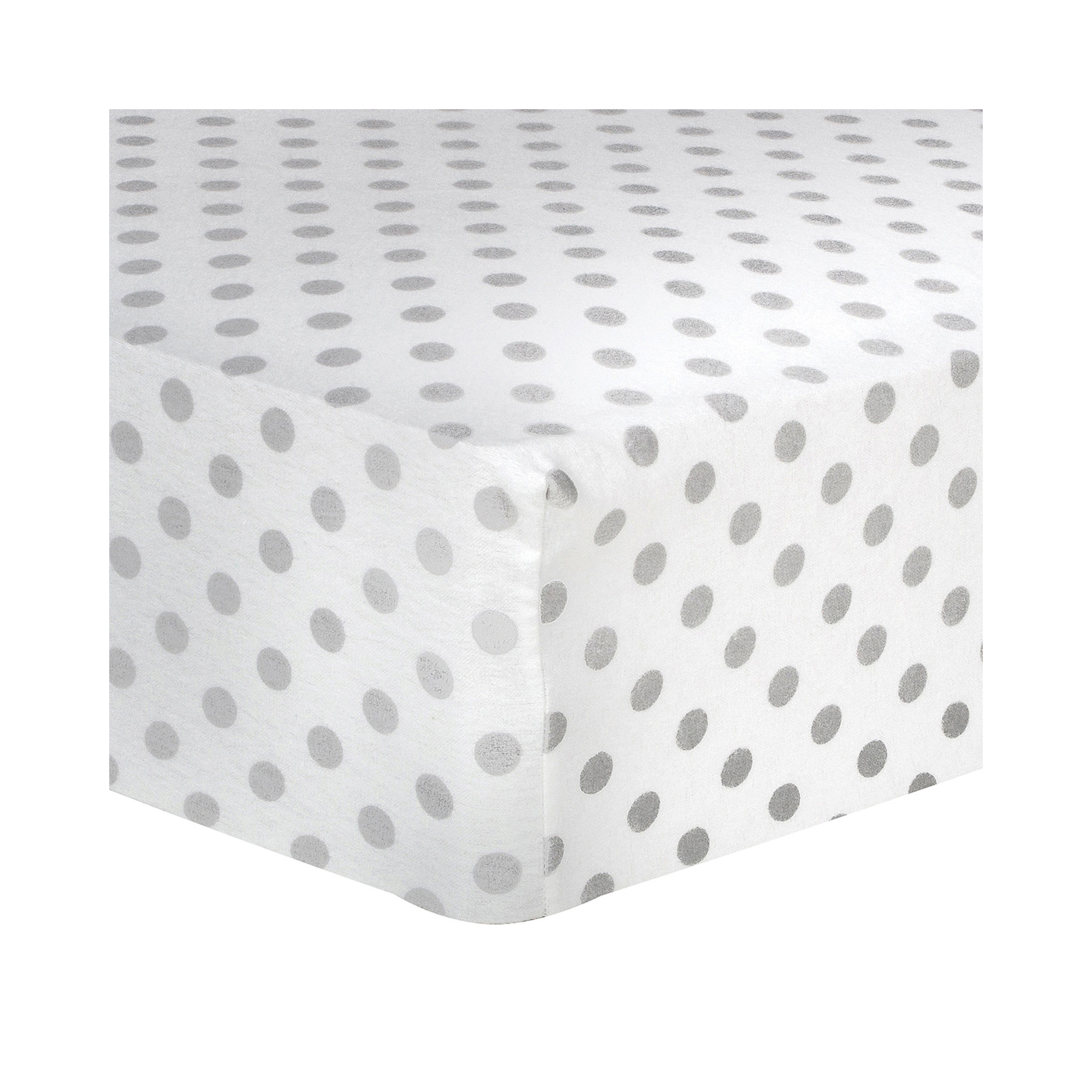 60 Off Trend Lab Gray Polka Dot Fitted Flannel Crib Sheet