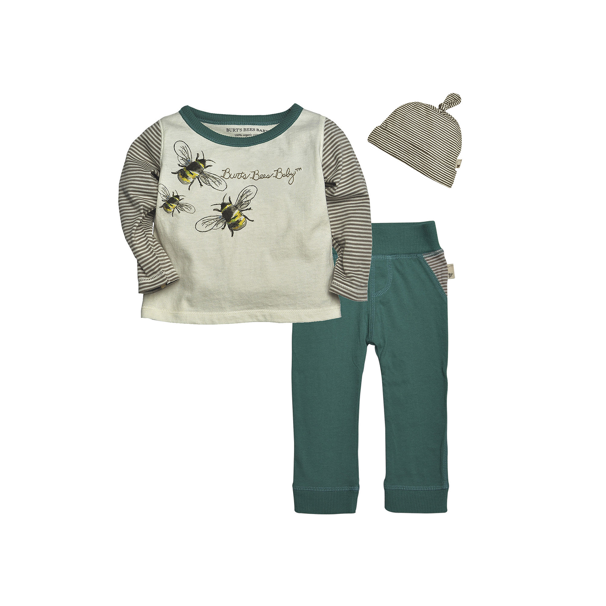 UPC 840635156341 product image for Burt's Bees Baby 3-pc. Watercolor Shirt and Pants Set - Baby Boys 3m-12m | upcitemdb.com