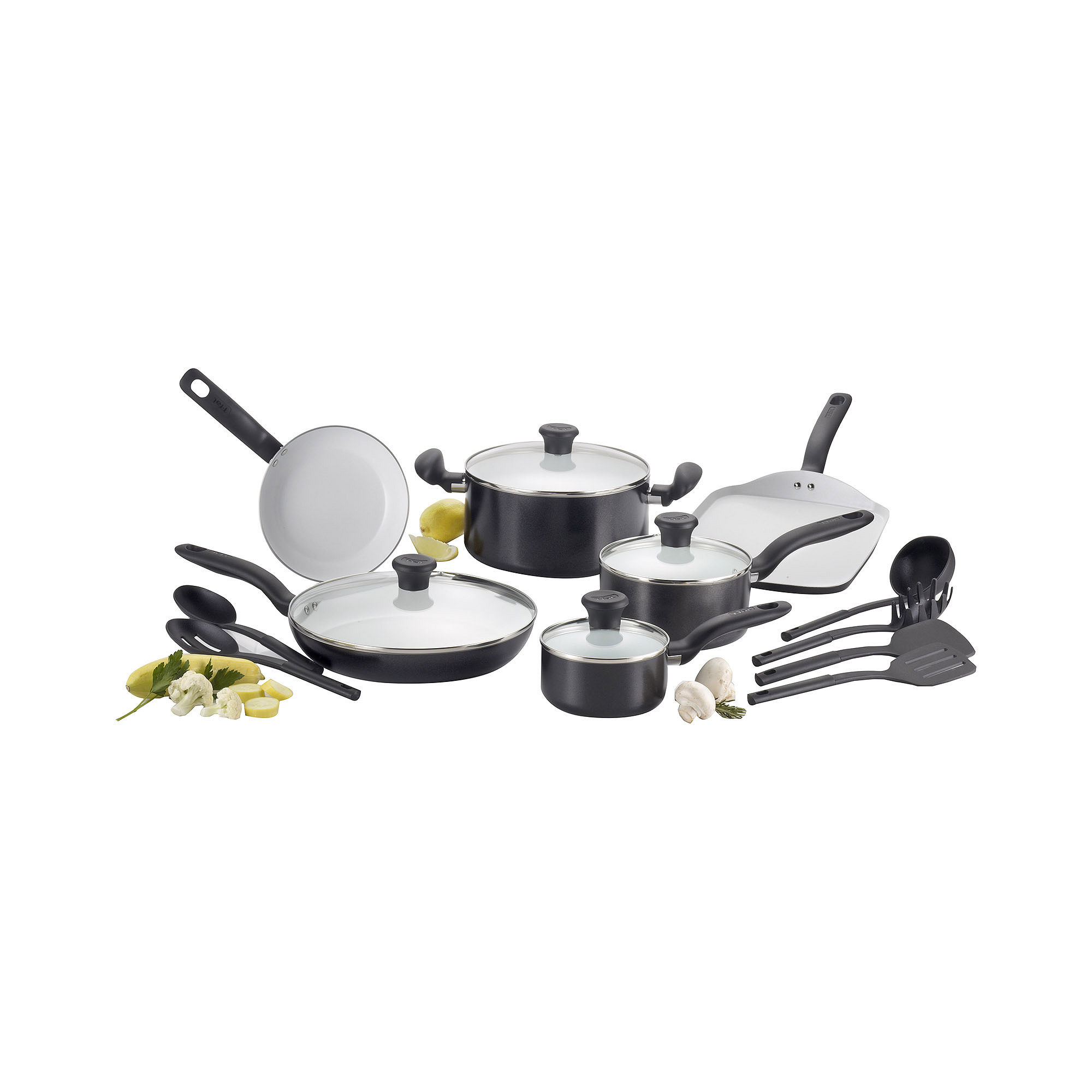 T-Fal Ceramic Initiatives 16-pc. Ceramic Cookware Set