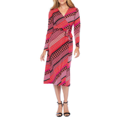 long sleeve midi sheath dress