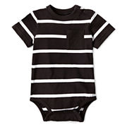 Okie Dokie® Short-Sleeve Striped Bodysuit – Boys newborn-24m