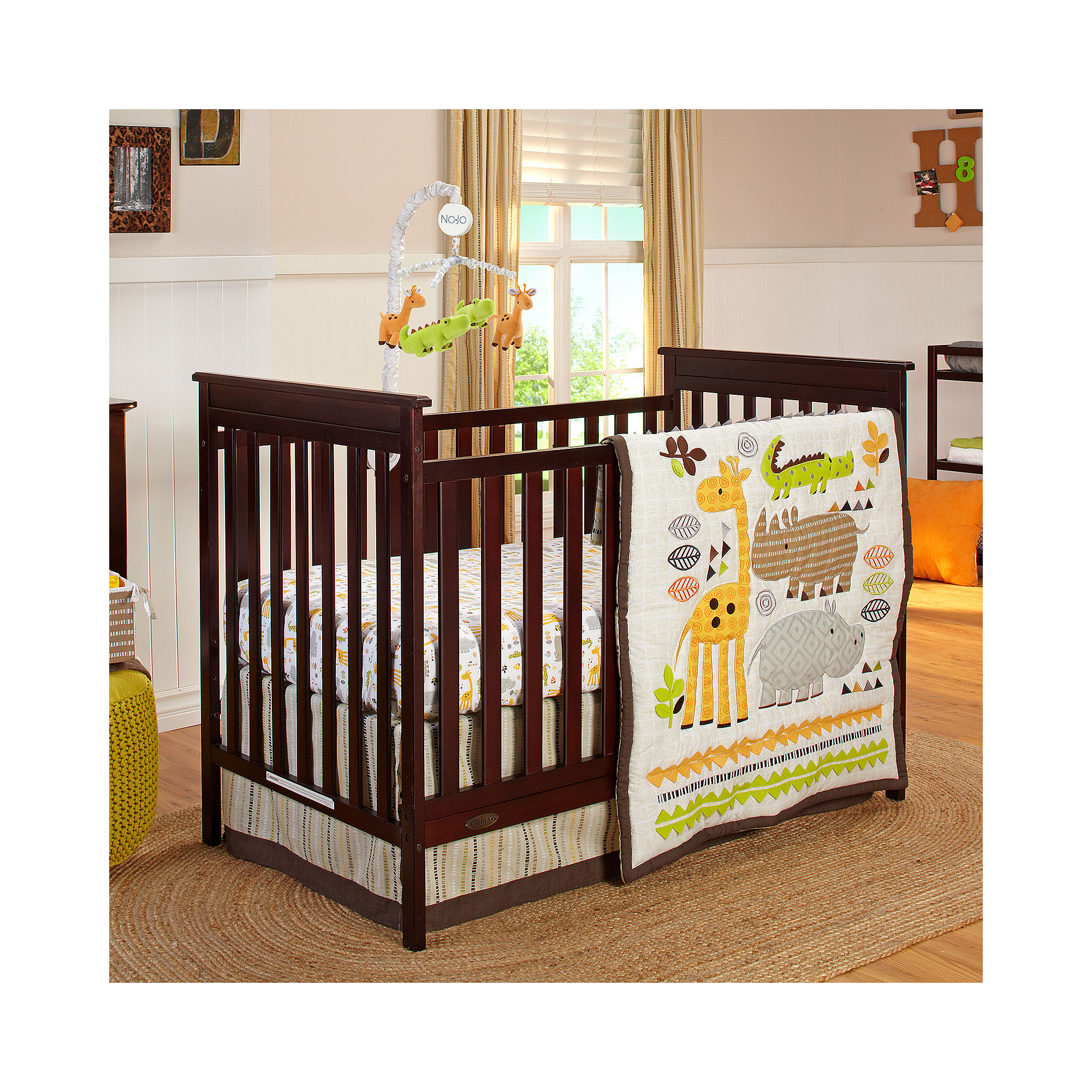 NoJo Zoobilee 4-pc. Crib Bedding Set