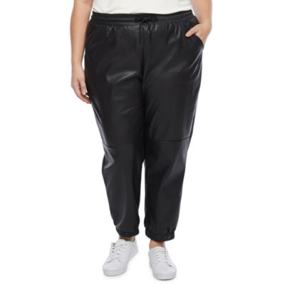 vegan leather jogger pants