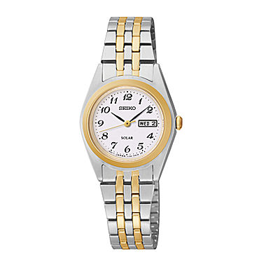 Seiko® Womens Two-Tone Solar Watch SUT116 